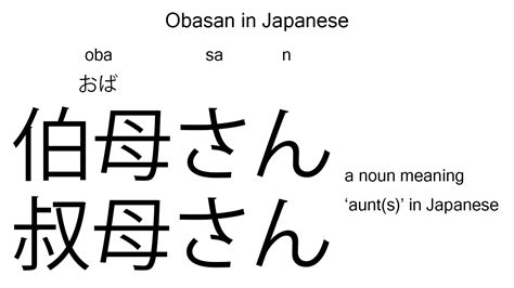 obasan japanese meaning.